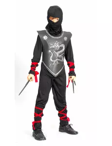 Ninja draak kostuum voor kinderen, Maat: 7–9 jaar (120–130 cm)