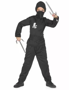 Commando ninjakostuum voor jongens, Maat: 7–9 jaar (120–130 cm)