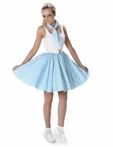 Blauw 50's kostuum voor vrouwen, Maat: Medium