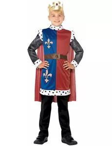 Déguisement roi médiéval garçon, Taille: 7–9 ans (130/143 cm)