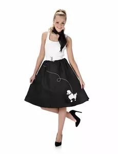 Déguisement années 50 noir femme, Taille: Medium