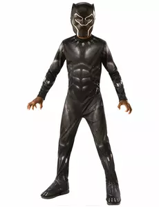 Klassiek Black Panther Infinity War™ jongens kostuum, Maat: 5–6 jaar (110 tot 116 cm)