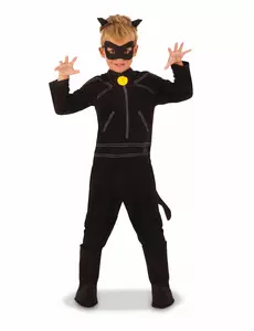 Déguisement classique chat noir Miraculous™ enfant, Taille: 5–6 ans (110 à 116 cm)