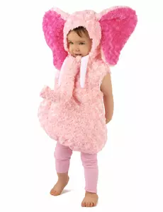Déguisement éléphant rose enfant, Taille: 3–4 ans (98–104cm)