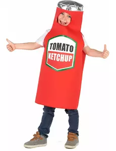 Déguisement ketchup enfant, Taille: 7–9 ans (M)
