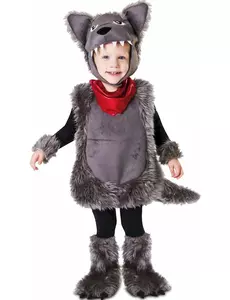 Wolven kostuum voor kinderen, Maat: 3–4 jaar (98–110 cm)