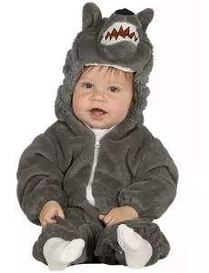 Déguisement loup gris bébé, Taille: 12–18 mois (82–88 cm)