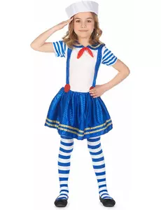 Déguisement marin brillant fille, Taille: 4–6 ans (110–120 cm)