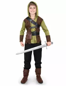 Déguisement Robin de la fôret garçon, Taille: 3–4 ans (104 cm)