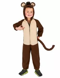 Déguisement Singe avec queue Enfant, Taille: 5–6 ans (S)