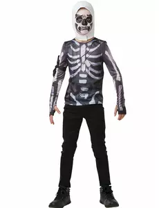 Fortnite™ Skull Trooper t-shirt en masker voor tieners, Maat: 11–13 jaar (142–164 cm)