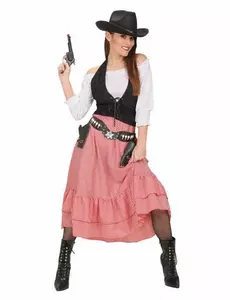 Déguisement chef du far west femme, Taille: Medium