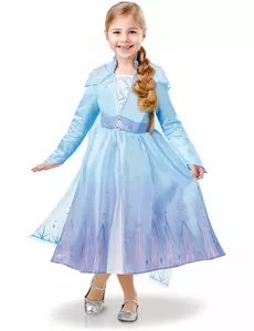 Luxe Elsa Frozen 2™ kostuum voor meisjes, Maat: 7–8 jaar (122 tot 128 cm)
