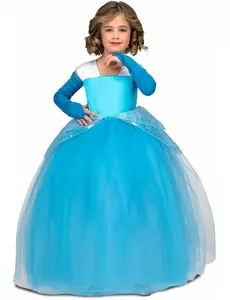 Déguisement princesse de bal bleu fille, Taille: 9 ans (122–134 cm)