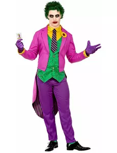 Déguisement psychopathe fou violet homme, Taille: Large