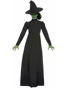 Zwarte klassieke film heks outfit voor vrouwen, Maat: Medium