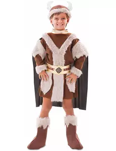 Déguisement viking marron garçon, Taille: 10–12 ans (139–155 cm)