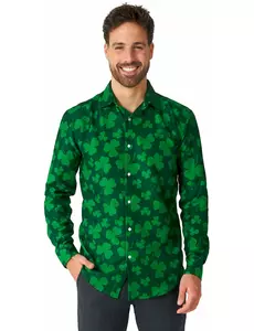 Chemise à trèfles Saint Patrick homme Suitmeister™, Taille: Medium (EU 48–50)