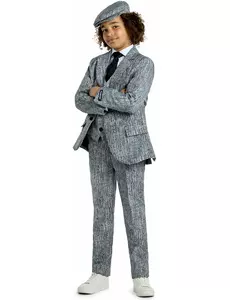 Mr. 20s Gangster Child Suitmeister-kostuum, Maat: 8–10 jaar (122–128 cm)