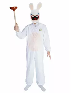 Déguisement avec masque Lapins Cretins™ adulte, Taille: Large/X-Large