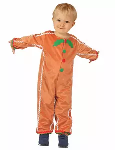Vermomming van peperkoekman voor kinderen, Maat: 4–6 jaar(110–120 cm)