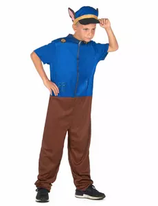 Déguisement chien policier bleu enfant, Taille: 7–9 ans (120–130 cm)