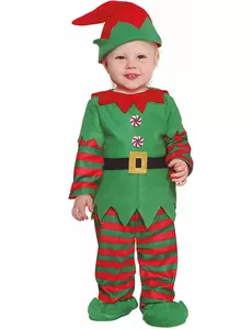 Kerst Elf Verkleedkleren Groen Baby, Maat: 18–24 maanden (89–93cm)