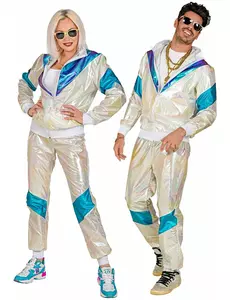 Kostuum holografisch trainingspak grote maat, Maat: X-Large