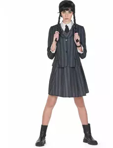 Déguisement uniforme scolaire gothique femme, Taille: Medium