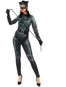Klassiek Catwoman™ dameskostuum, Maat: X-Large