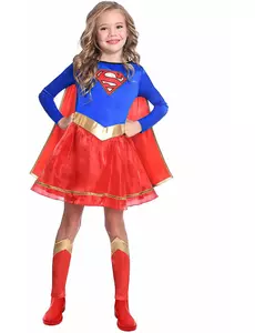 Déguisement Supergirl™ classique fille, Taille: 8–10 ans (128–134 cm)