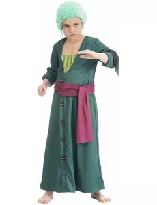 One Piece™ Zoro-kostuum voor kinderen, Maat: 9–10 jaar (140 cm)