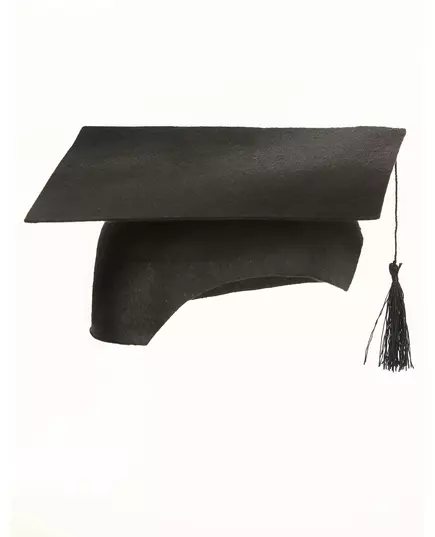 Coiffe d'étudiant noire adulte