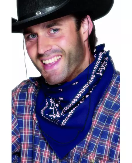 Bandana biker ou cowboy bleu