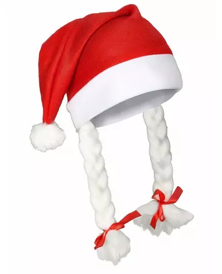 Kerstmuts met vlechten voor volwassenen