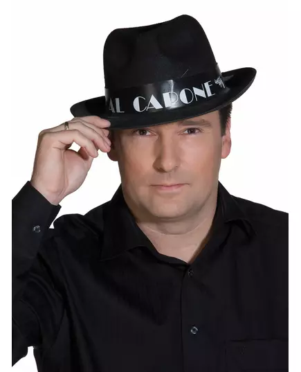 Zwarte Al Capone borsalino hoed volwassenen