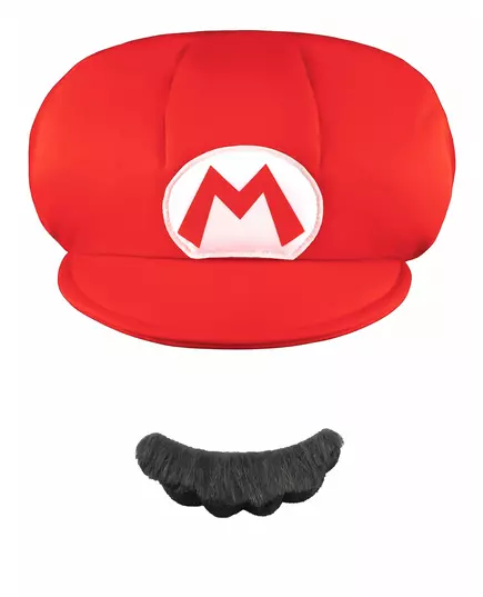 Mario's™ pet en snor voor kinderen