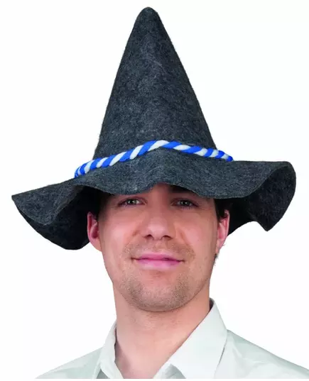 Chapeau bavarois adulte avec cordelette bleue et blanche