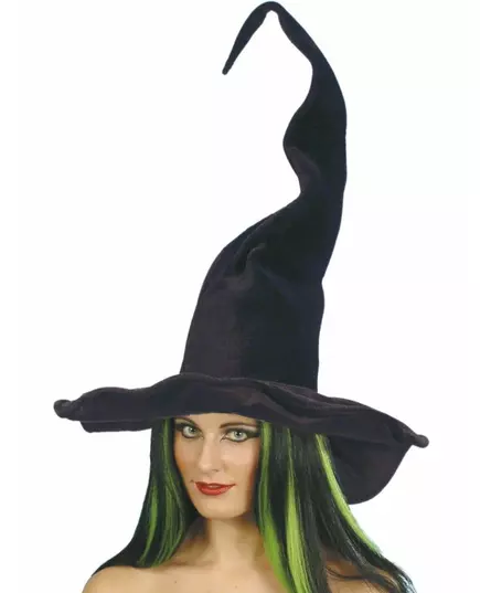 Chapeau sorcière noir velours femme Halloween