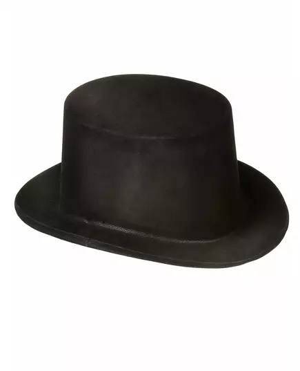 Chapeau haut de forme noir en plastique Adulte