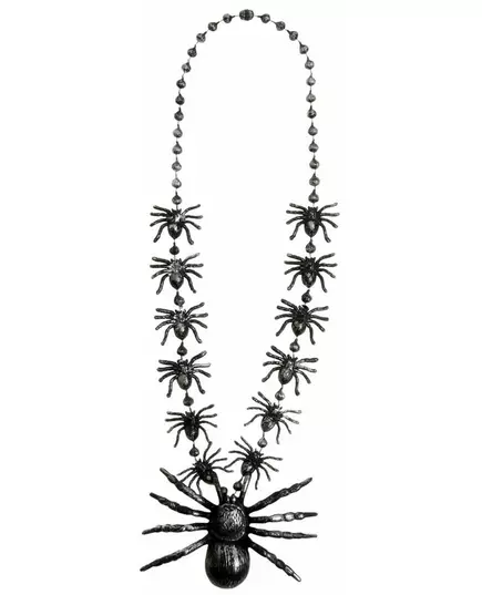 Collier araignées argentées adulte Halloween