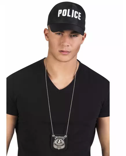 Collier badge policier adulte