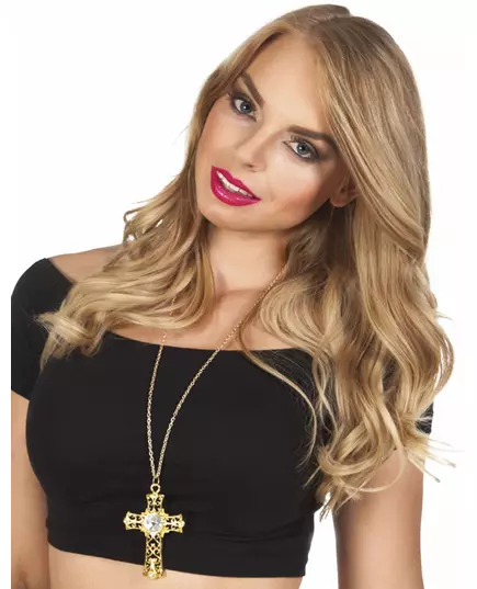 Ketting goudkleurig kruis voor vrouwen