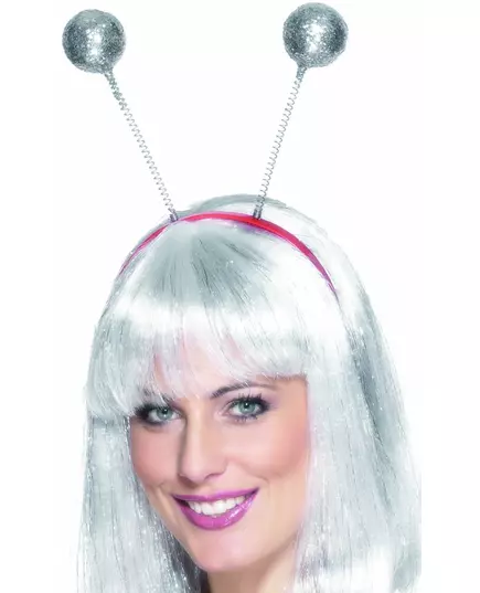 Diadeem met zilverkleurige bollen