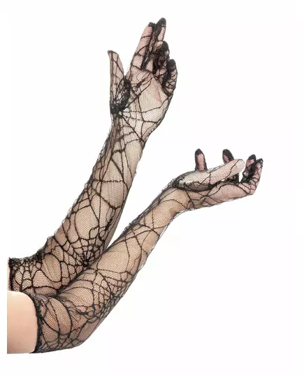 Gants longs toile d'araignée femme