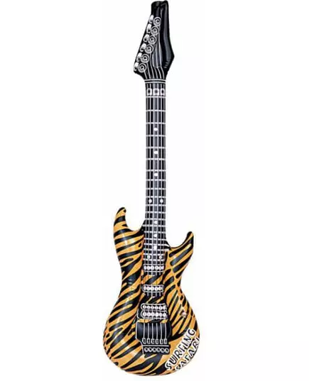 Guitare rock gonflable orange adulte