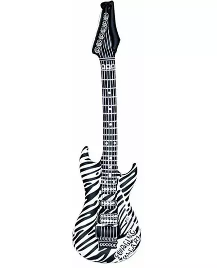 Opblaasbare rockgitaar met zebraprint