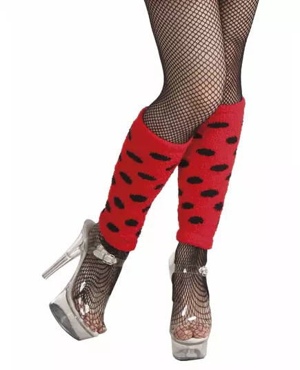 Beenwarmers met rood-zwarte stippen