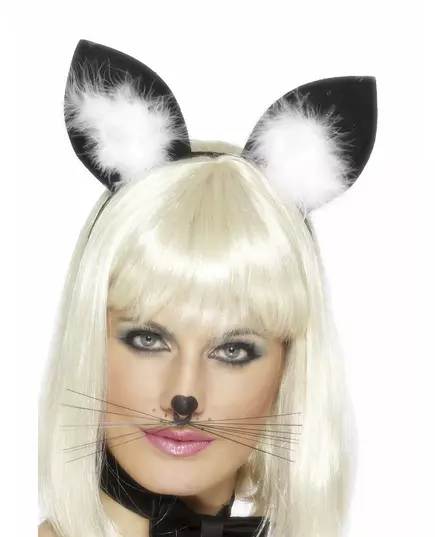 Oreilles de chat avec plumettes femme