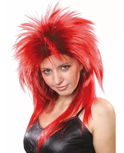 Rode punk pruik voor vrouwen